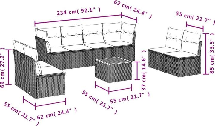 Immagine prodotto vidaXL Garten Sofagarnitur