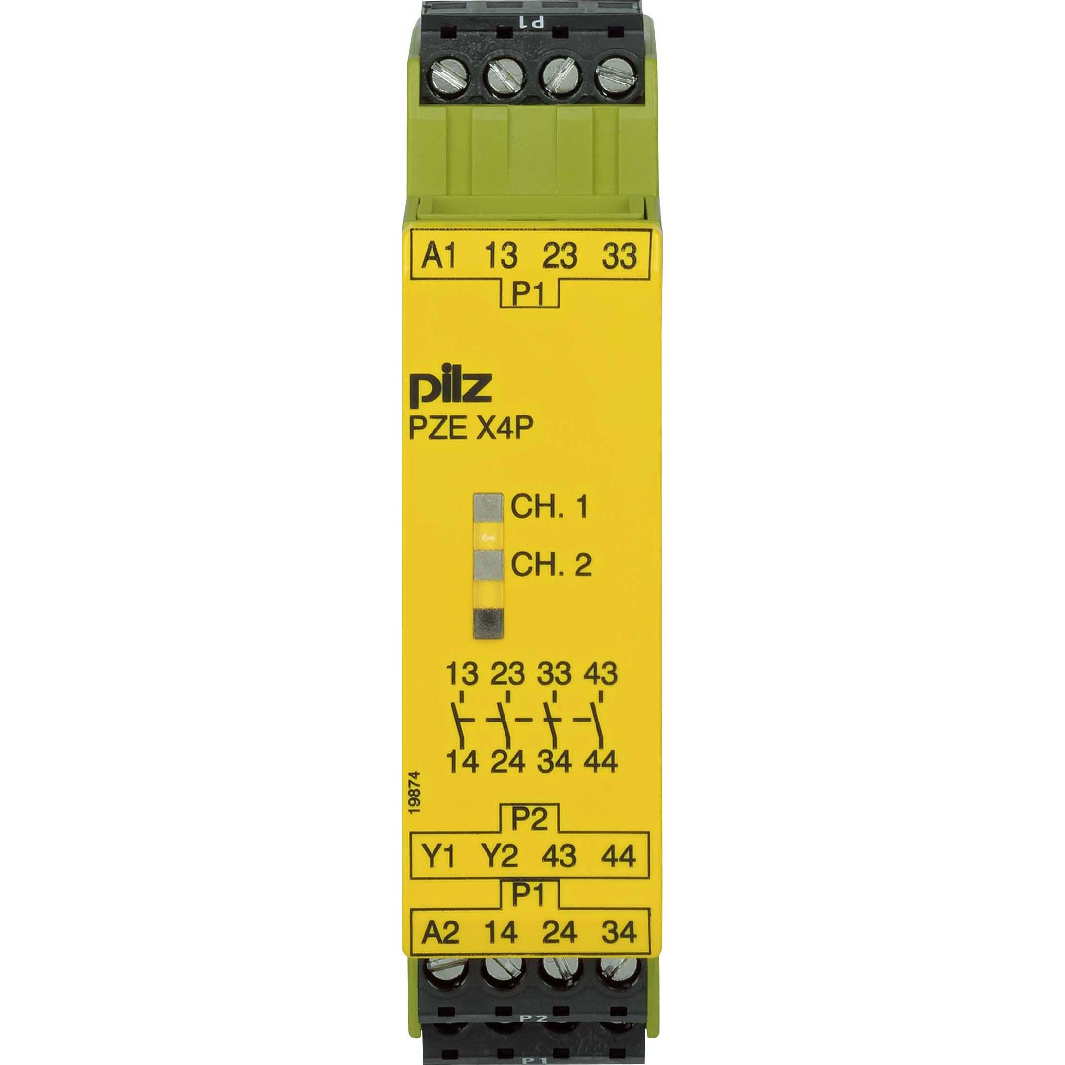 Pilz Kontakterweiterung PZE X4P 24VDC 4n/o, Relais