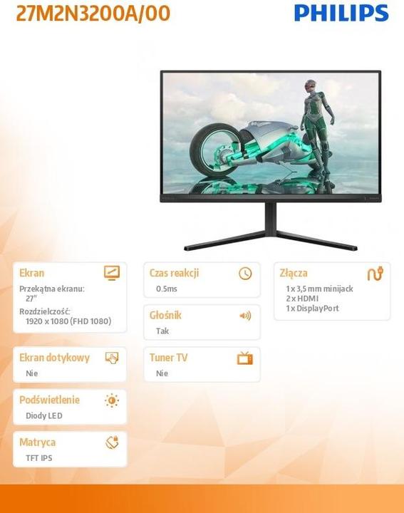 Actual product image Philips Evnia 3000 27M2N3200A (1920 x 1080 pixels, 27")