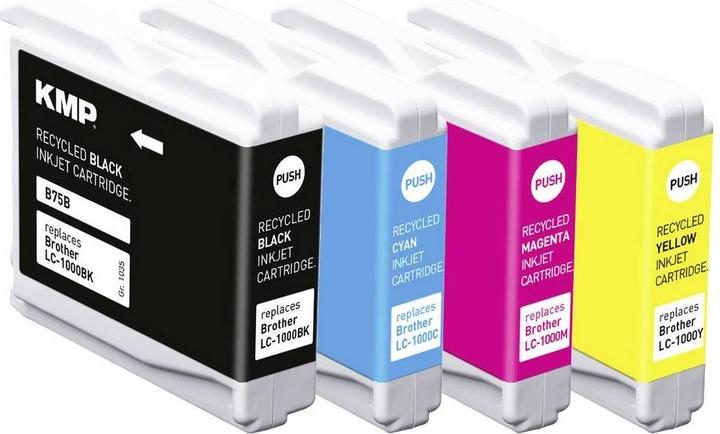 Produktbild KMP Tintenpatrone Tintenkartusche B75D Black, Black (BK, C, M, Y)