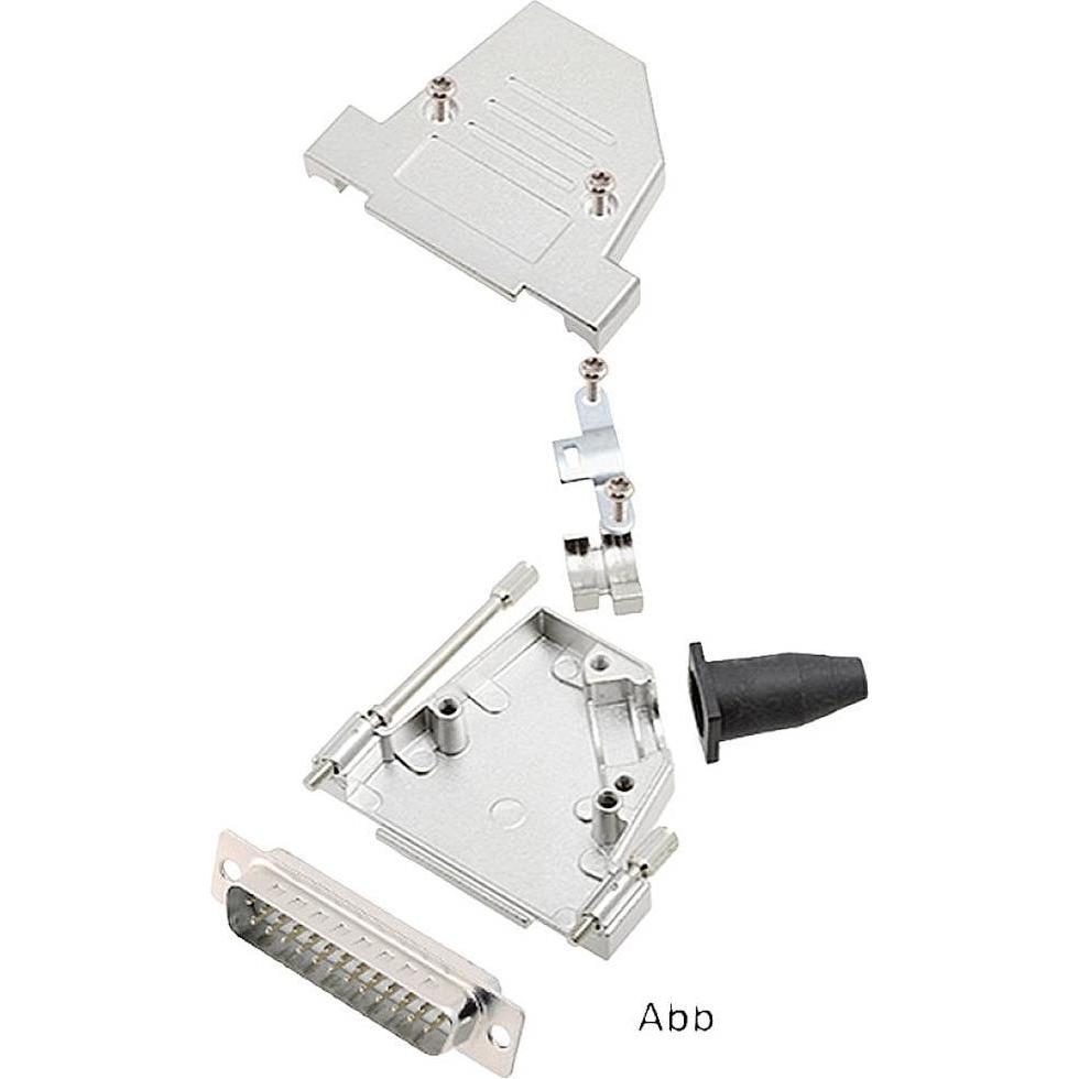 Encitech DTSL37-LJSRG-S-DBP-W-K 6355-8042-04 D-SUB Stiftleisten-Set 45 ° Polzahl, Elektronikkabel + Stecker