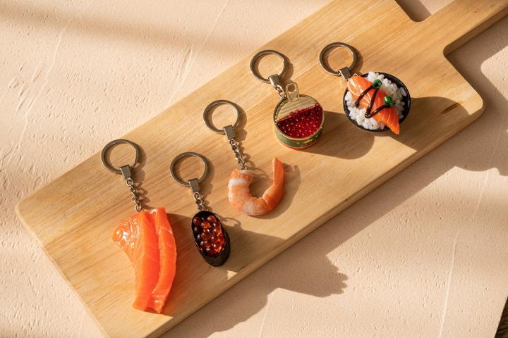Actual product image Yumazing Ikura Sushi key fob