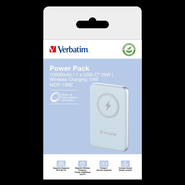 Actual product image Verbatim POWER BANK 10000 BLEU (10000 mAh, 20 W, 37 Wh)