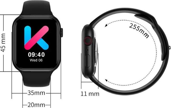 Actual product image Kumi Smartwatch KU3 META Enhanced szary (grey) (35 mm)