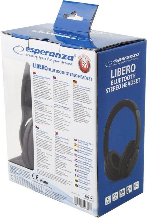 Actual product image Esperanza Libero EH163K (No noise cancellation, 4 h, Cable, Wireless)
