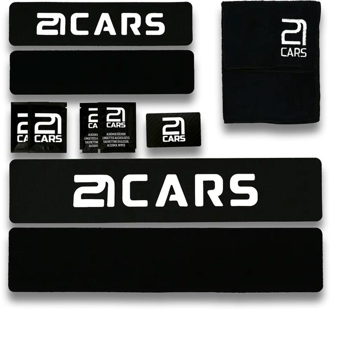 Produktbild 21CARS Klett Kennzeichenhalter Langformat (Front + Heck, Langformat)