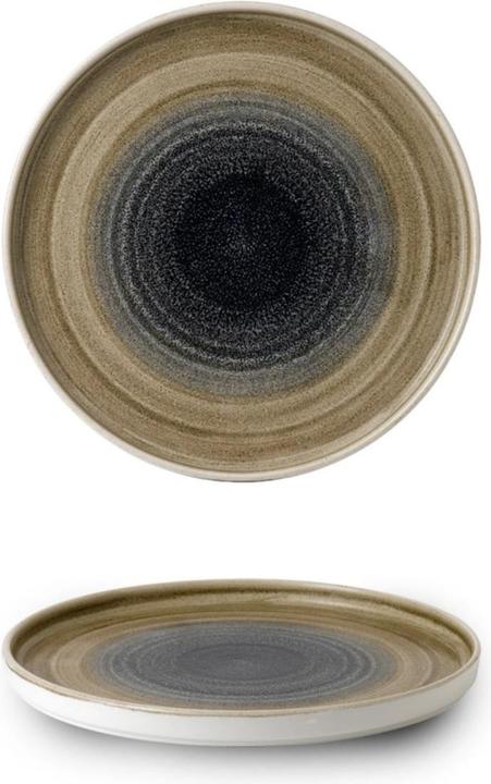 Churchill Stonecast Aqueous Bayou Walled Teller flach 26cm (1x, 26 cm)