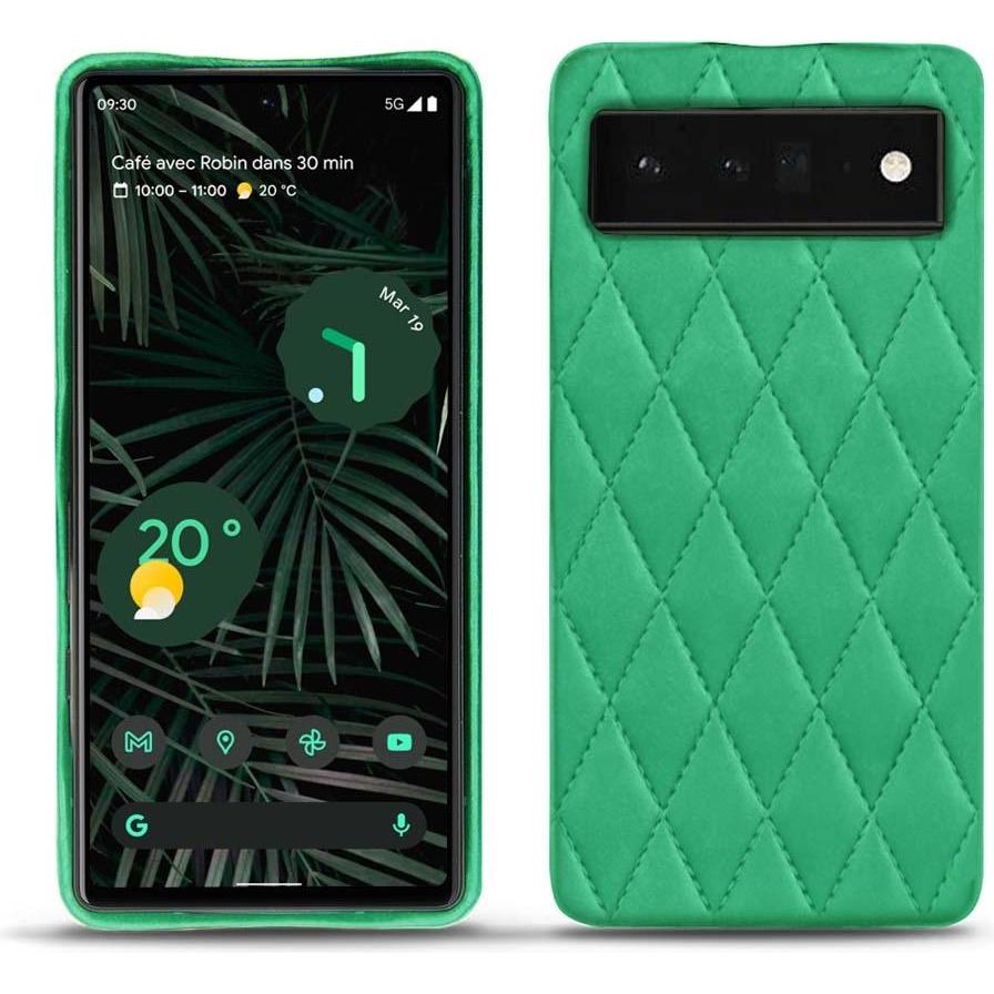 Noreve Lederschutzhülle (Google Pixel 6 Pro), Smartphone Hülle, Grün