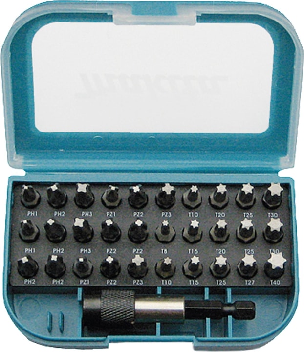 Immagine prodotto Makita P-73374 Set 31 pezzi (Esagono cavo TX M15, Croce Phillips PH M1, Esagono incassato TX M25, Esagono incassato TX M40, Croce Pozidriv PZ M1, Presa esagonale TX M30, Croce Pozidriv PZ M3, Croce Phillips PH M3, Croce Pozidriv PZ M2, Presa esagonale TX M27, Presa esagonale TX M8, Croce Phillips PH M2, Presa esagonale TX M20)