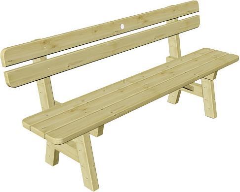Actual product image Larus Bench with backrest