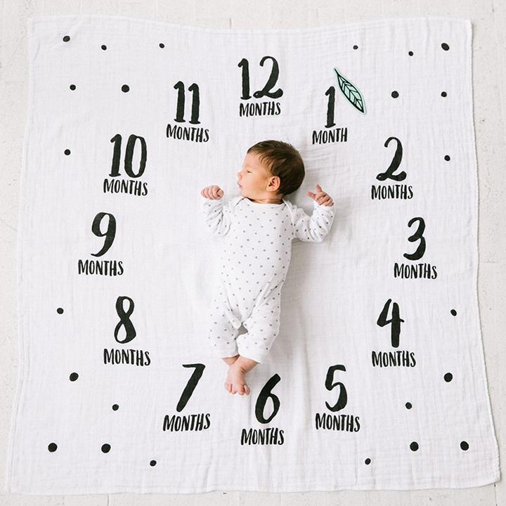 Actual product image Pearhead Watch me grow blanket