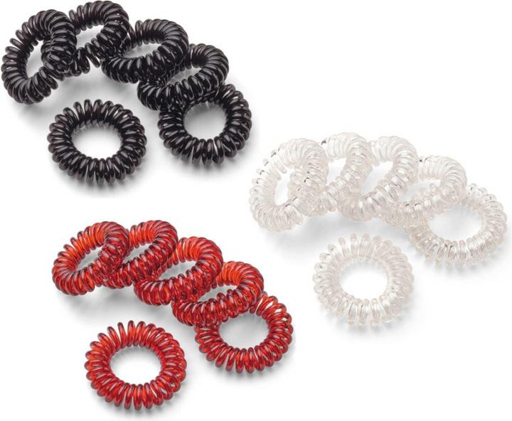 Immagine prodotto Trisa Elastici per capelli a spirale sottili da 3 cm trasparenti 6 pezzi. (Elastico per capelli)