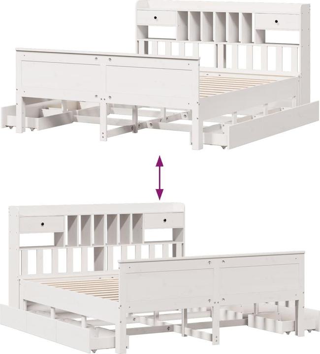 Produktbild vidaXL Bett mit Regal (180 x 200 cm)