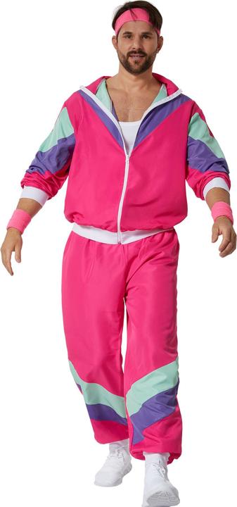 Produktbild tectake Herrenkostüm Retro 80er 90er Jahre Jogginganzug (M)
