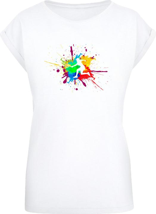 Produktbild Merchcode Ladies Color Splash Player Extended Shoulder Tee - 116313 (M)