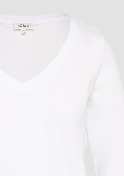 Produktbild S.Oliver T-Shirt Jerseyshirt mit V-Ausschnitt und 3/4-Ärmeln (34)