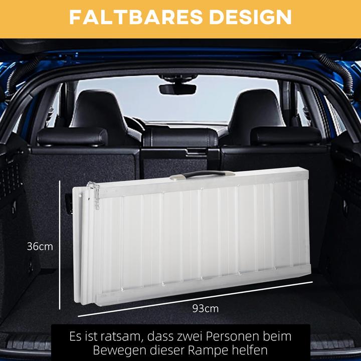 Immagine prodotto Homcom Rollstuhlrampe Aluminum, Kunststoff Silber+Schwarz