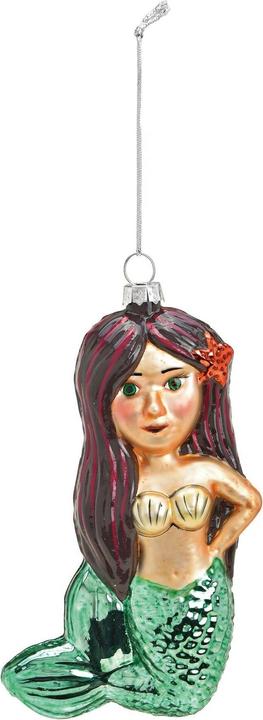 G. Wurm Weihnachtshänger Meerjungfrau aus Glas Grün (B/H/T (1 -teilig)