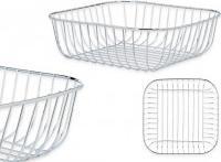 Actual product image Kinvara chrome plated square metal fruit bowl