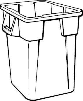 Produktbild Rubbermaid Brute-Container aus Polyethylen, eckig, 105 l (105 l)