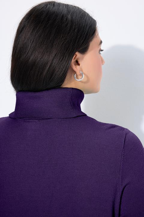 Produktbild Ulla Popken Rollkragenpullover, breite Rippbündchen, Langarm (50, 52)