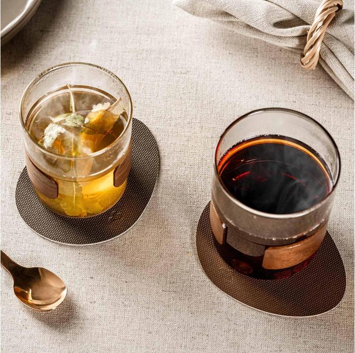 Image du produit Leonardo Glasuntersetzer Gocce 4 Stück, Grau, Anwendungsbereich (4 x, Dessous de verre)