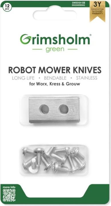 Produktbild Grimsholm Edelstahlmesser (Mähroboter, Rasenmäher Messer + Ersatzmesser Gartenmaschinen)