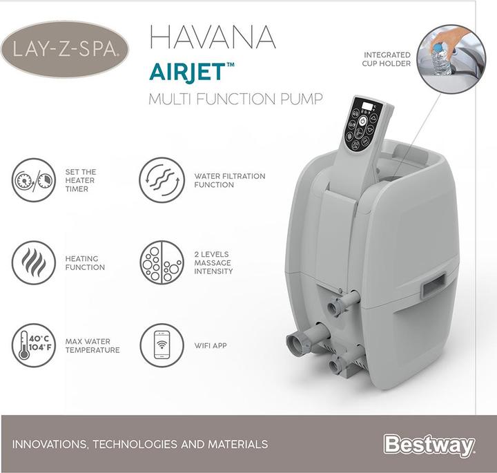 Produktbild Bestway Lay-Z-Spa Havana Smart Airjet (4 Personen)