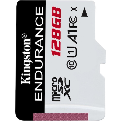 Kingston Endurance microSDXC Card 128GB (microSDXC, 128 GB, U1, UHS-I), Speicherkarte, Schwarz, Weiss