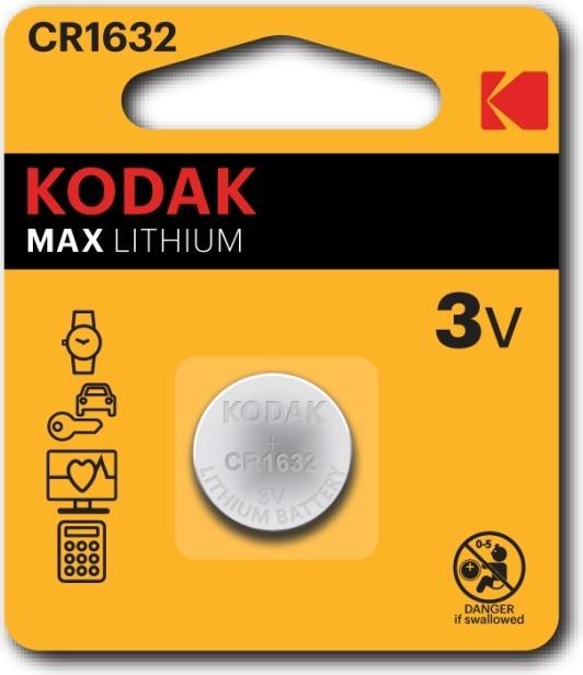 Produktbild Kodak MAX Knapcellebatterier CR1632 (2 Stk., CR1632, 120 mAh)