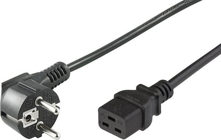 Actual product image MicroConnect PE0771901 Power cable black 1 m CEE7/7 C19 coupler (1 m, CEE 7/7)