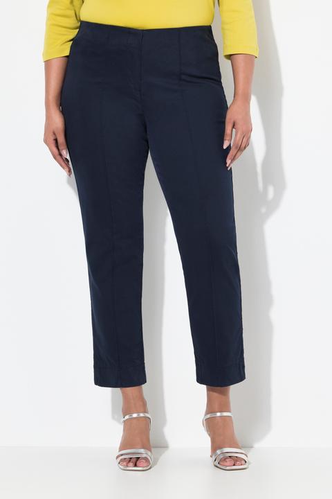 Image du produit Ulla Popken Pantalon avec passepoil et taille élastique. Coupe ajustée avec fente sur le bas de jambe. (54)