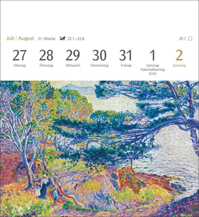 Produktbild Harenberg Kunstgenuss Postkartenkalender 2026 - Kalender mit 53 Kunstpostkarten