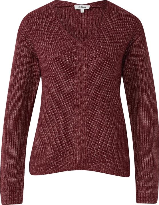 Produktbild s.Oliver Strickpullover Weicher Strickpullover im Relaxed Fit mit V-Ausschnitt (38)