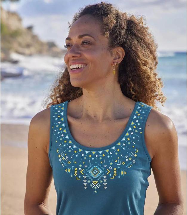 Produktbild Atlas For Women 2erPack Tops mit bedrucktem Ausschnitt (50, 52)