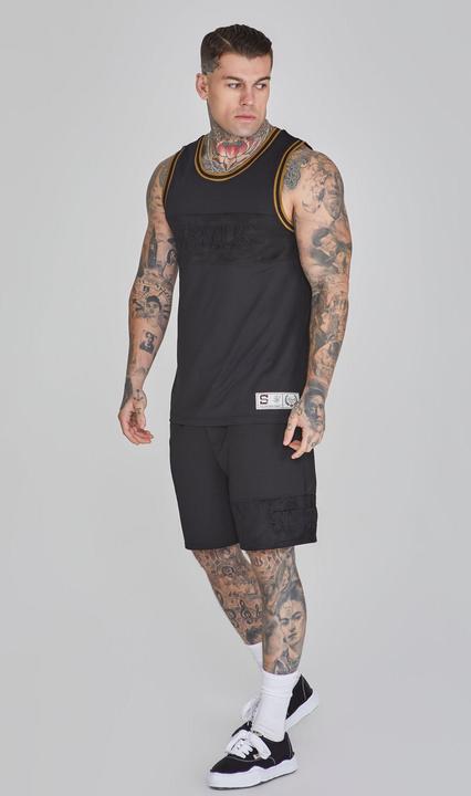 Actual product image Siksilk Top Basketball Vest in Black (M)