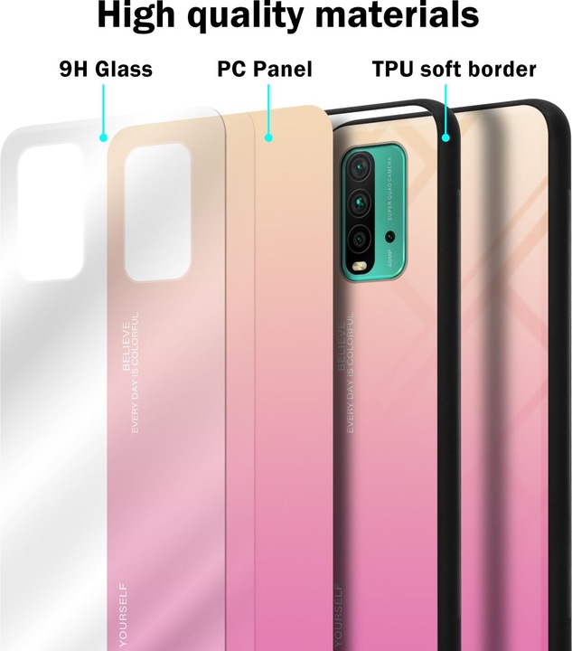 Actual product image Cadorabo TPU 2 colors glass envelope (Xiaomi Redmi 9T, Xiaomi Poco M3)