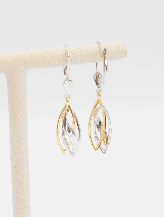 Image du produit Muau Boucles d'oreilles (750, Or blanc, Or jaune 18 carats)