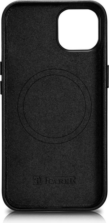 Actual product image iCarer Icer Case Leather Covers for iPhone 14 Black (WMI14220705-BK) (MagSafe Compatible) (Apple iPhone 14)