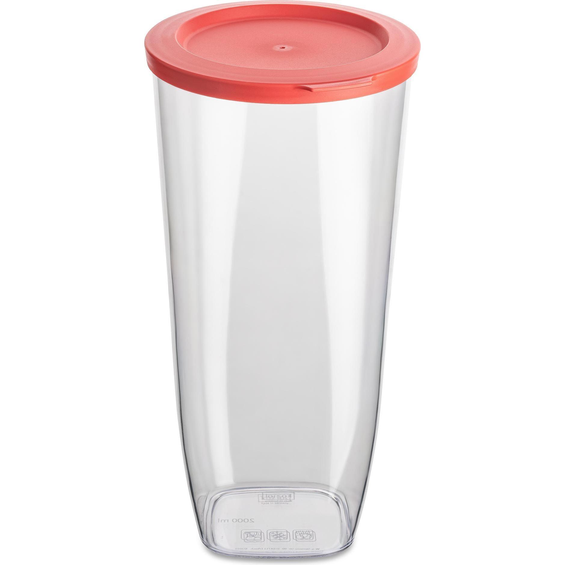 Koziol Vorratsdose Connect Dry L 2 l, Rot, Vorratsbehälter, Rot