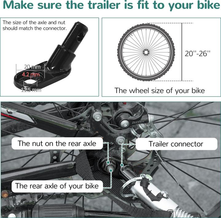 Produktbild Homcom 2 in 1 Fahrradanhänger für 2 Kinder