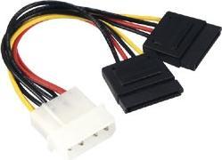 Produktbild Shiverpeaks S/CONN maximum connectivity Power Adapter, 4-pol. 5.25 Powerstecker auf 2x 15-pol. S-ATA, 0,13m