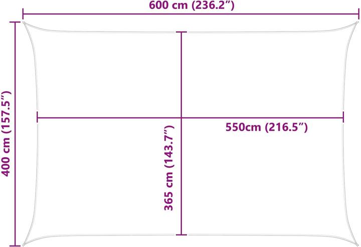 Produktbild vidaXL Outdoor Sonnenschutz Markise (600 x 400 cm)