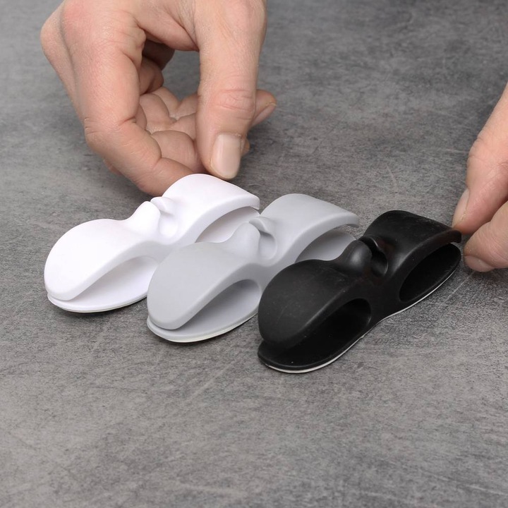 Actual product image Quadrios 23CA244 Cable holder self-adhesive 23CA244 Black, grey, white 6 pcs.