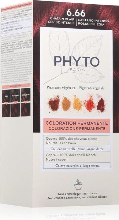 Phyto Paris Permanent Coloration 666 Intense Cherry Light Brown (666 Intense Cherry Light Brown)