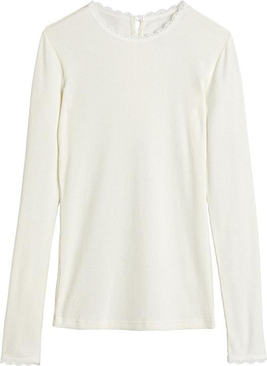 Produktbild La Redoute Collections Langarmshirt mit Rundhals und Spitzendetails (XXL)