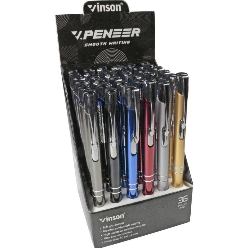 Schemat, Penne, Automatischer Kugelschreiber. Pionierblau (36 Stück) (Blu, 36x)