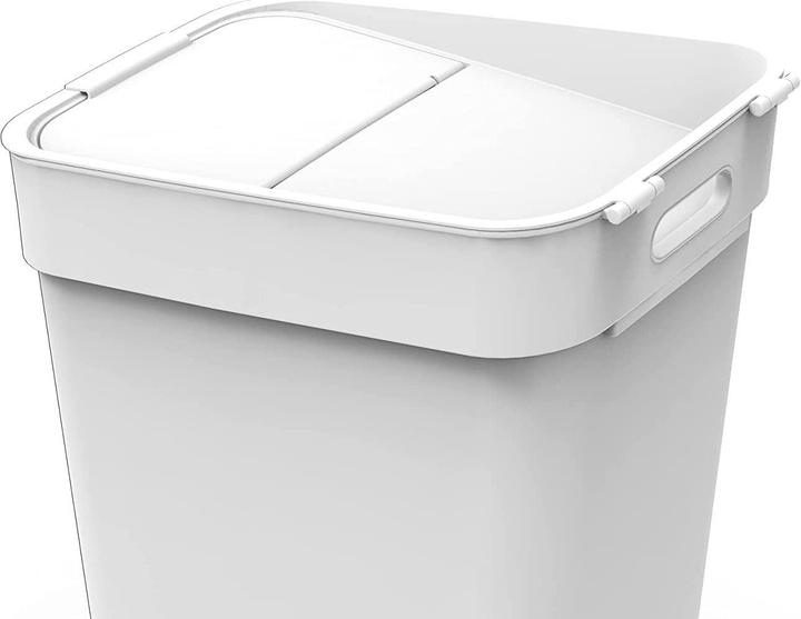 Actual product image Curver Kosz Do Segregacji śmieci 10l /Biały/ Jasny Szary (10 l)