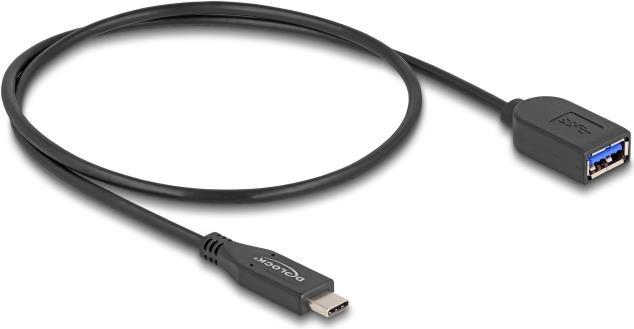 Actual product image Delock USB 10 Gbps cable USB Type-C plug to Type-A socket (0.50 m, USB 3.2 Gen 2)