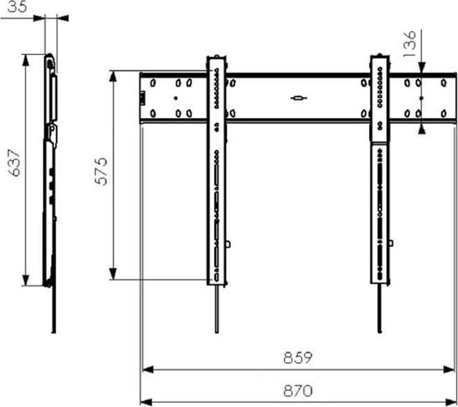 Actual product image Vogels PFW 6800 WALLMOUNT FIXED (Wall, 80", 100 kg)